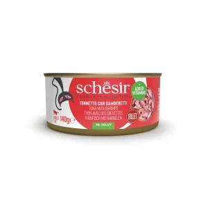 Schesir Complete Nutrition Tuna with Shrimps in Jelly Wet Cat Food, 140g
