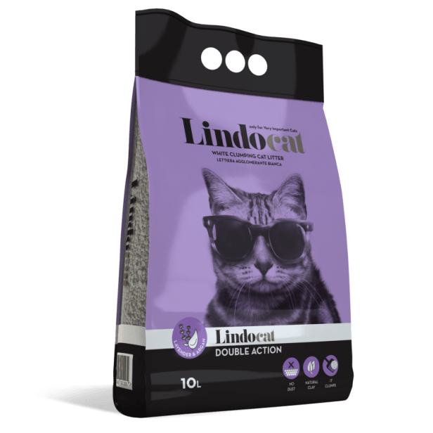 LindoCat White Bentonite Double Action Lavender Scented