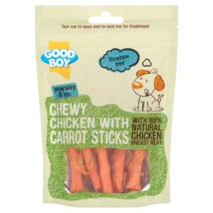 Good Boy Chewy Chicken with Carrots stick, Dog Treats 90g