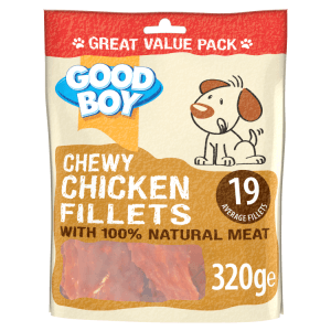 Good Boy Chewy Chicken Fillets Value Pack, Dog treats 320g