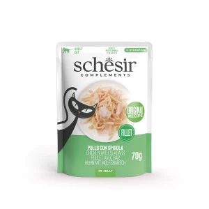 Schesir Chicken Fillets with Seabass in Jelly Wet Cat Food, 70g
