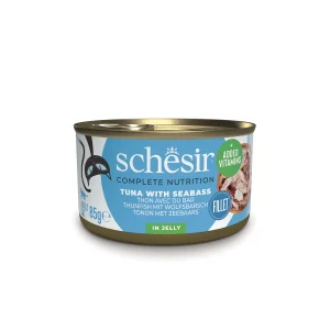 Schesir Complete Nutrition Tuna with Seabass in Jelly Wet Cat Food, 85g