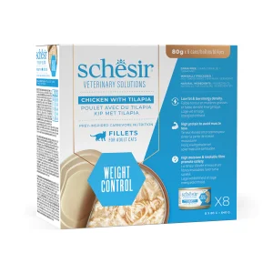 Alternative view of Schesir Veterinary Solutions Weight Control Chicken with Tilapia Fillets Wet Cat Food, 80g