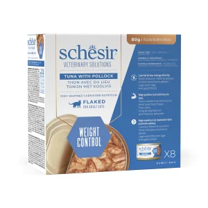 Alternative view of Schesir Veterinary Solutions Weight Control Flacked Tuna with Pollock Wet Cat Food, 80g