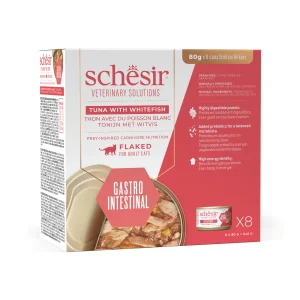 Alternative view of Schesir Veterinary Solutions Gastrointestinal Flaked Tuna with Whitefish Wet Cat Food, 80g