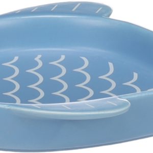 Alternative view of Flamingo Fishie Ceramic Cat Bowl, Blue