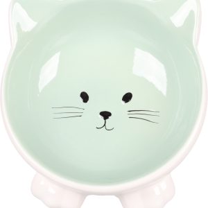 Alternative view of Flamingo Puzi Ceramic Cat Bowl, Green