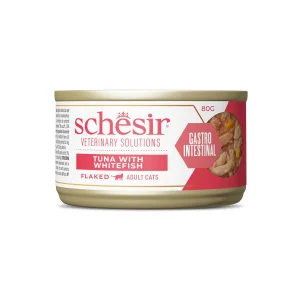 Schesir Veterinary Solutions Gastrointestinal Flaked Tuna with Whitefish Wet Cat Food, 80g
