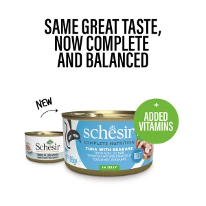 Alternative view of Schesir Complete Nutrition Tuna with Seabass in Jelly Wet Cat Food, 85g