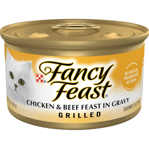 Fancy Feast Grilled Chicken & Beef Feast in Gravy Wet Cat Food, 85g