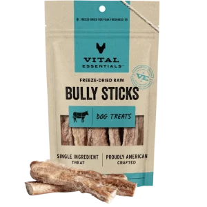 Vital Essentials Bully Sticks Freeze-Dried RAW Dog Treat, 1.4oz