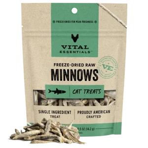 Vital Essentials Minnows Freeze-Dried RAW Cat Treat, 0.5oz