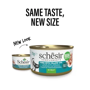 Alternative view of Schesir Tuna with Yellow Tail in Jelly Wet Cat Food, 70g