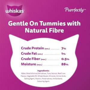 Alternative view of Whiskas Purrfectly Fish Tuna with Salmon Wet Cat Food, 85g