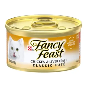 Fancy Feast Classic Paté Tender Chicken and Liver Feast Gourmet Wet Cat Food, 85g