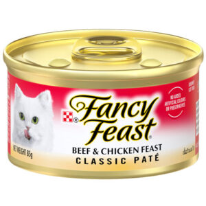 Fancy Feast Classic Paté Tender Beef & Chicken Feast Gourmet Wet Cat Food, 85g