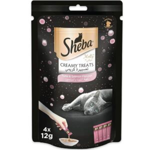 Sheba Melty Tuna and Salmon Flavor Creamy Cat Treat, 48g
