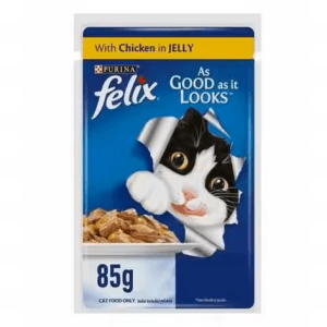 Felix As Good as it Looks Chicken in Jelly Wet Cat Food, 85g