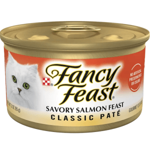 Fancy Feast Classic Pate Savory Salmon Feast Wet Cat Food, 85g