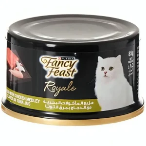 Fancy Feast Royale Seafood with Chicken Medley Glazed in Tuna jus Wet Cat Food, 85g