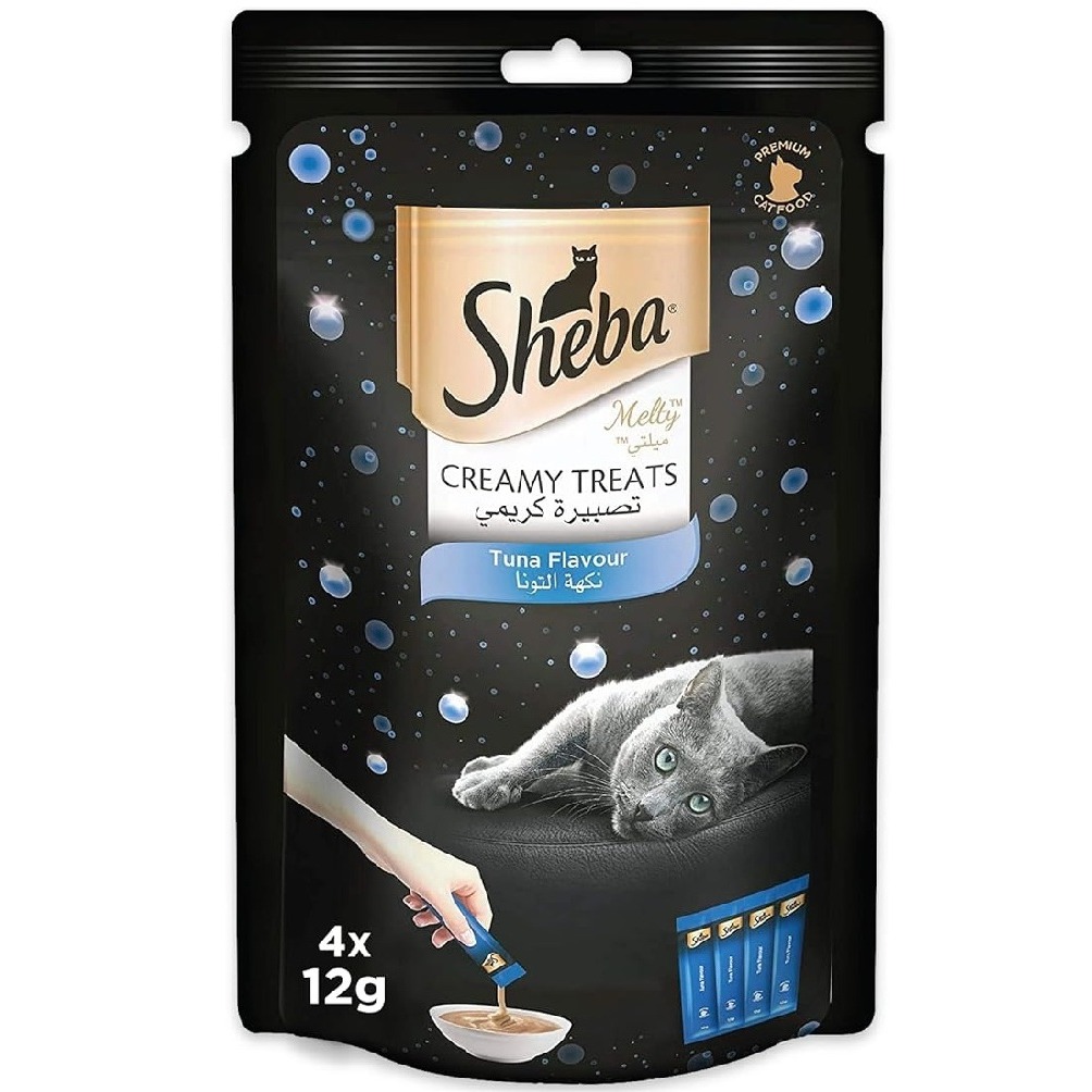 Sheba Melty Tuna Flavor Creamy Cat Treat, 48g
