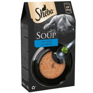 Sheba Soup Tuna Fillets Wet Cat Food, (40g x 4 Pieces)