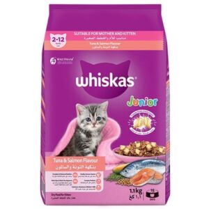 Whiskas Junior Tuna and Salmon Dry Kitten Food, 1.1kg