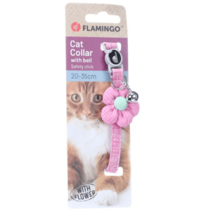 Alternative view of Flamingo Maya Cat Collar with Flower, Pink